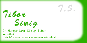 tibor simig business card